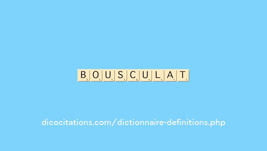 bousculat bousculat