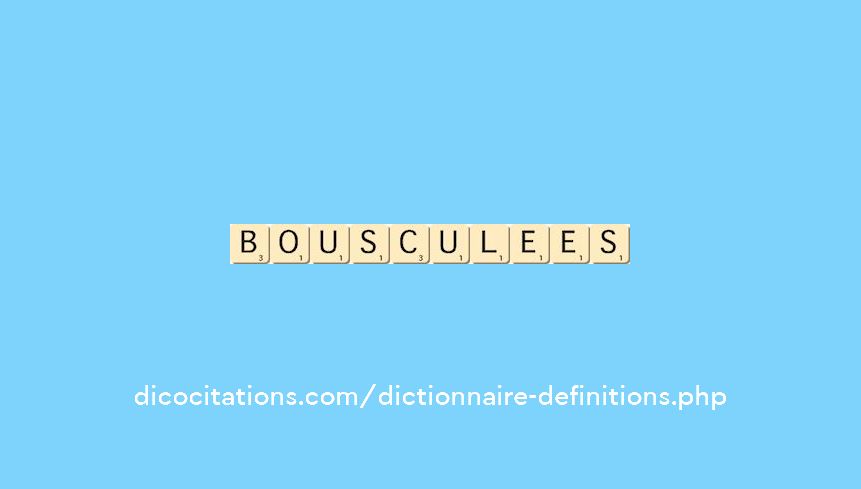 bousculees bousculees
