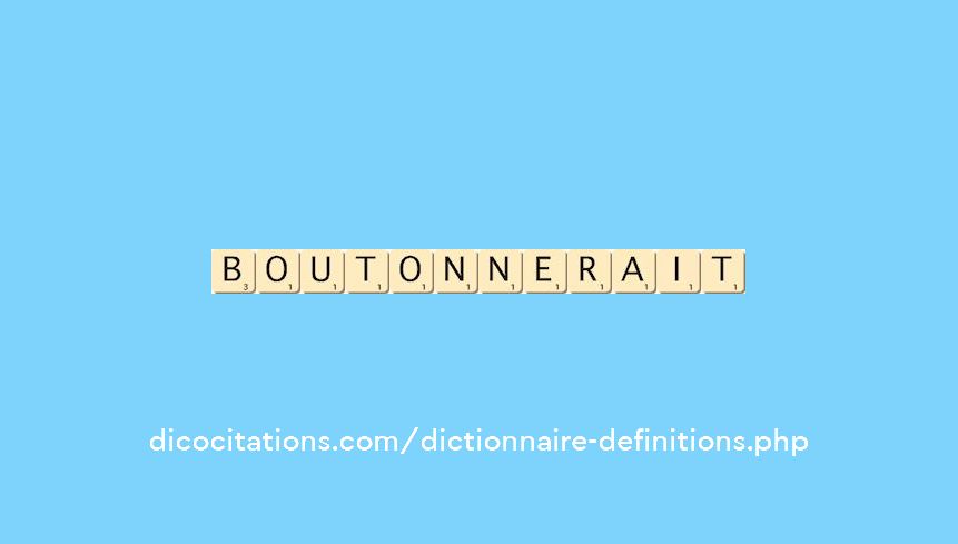 boutonnerait boutonnerait