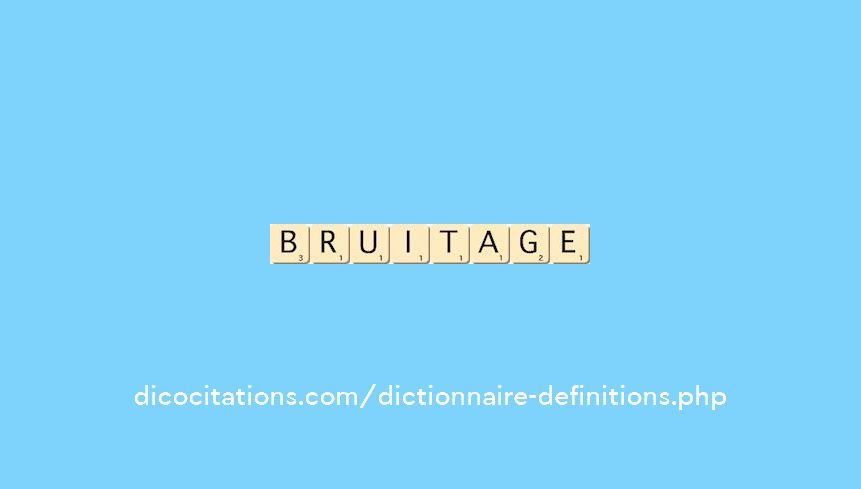 bruitage bruitage