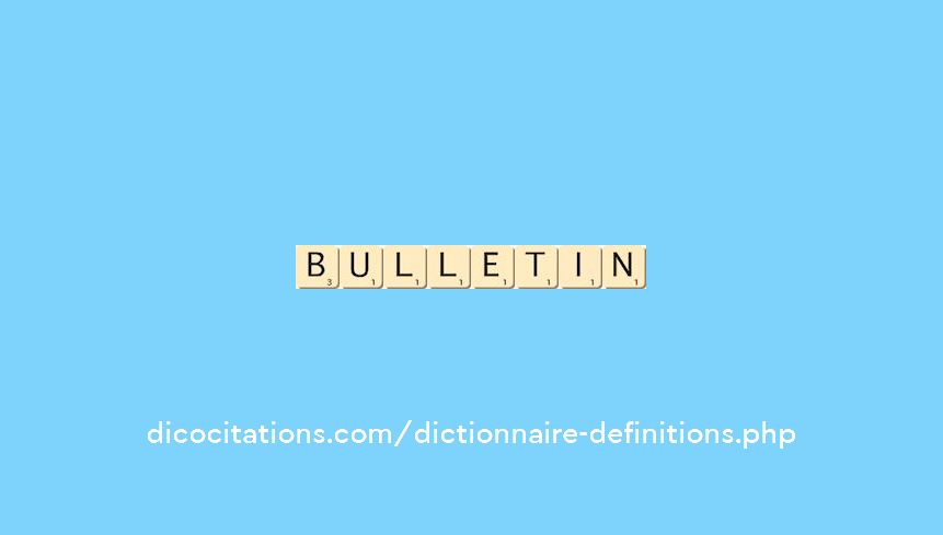 bulletin
