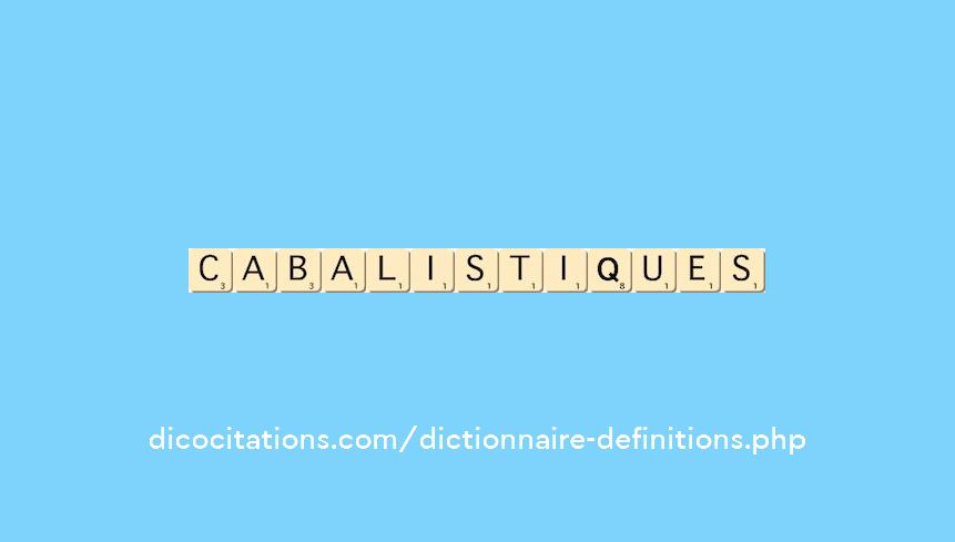 cabalistiques cabalistiques