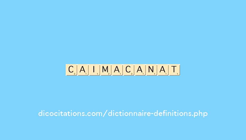 caimacanat