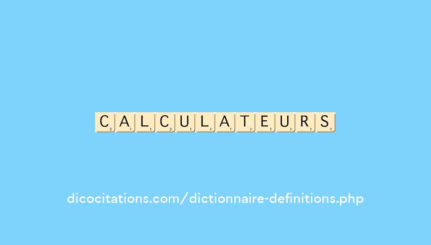 calculateurs calculateurs
