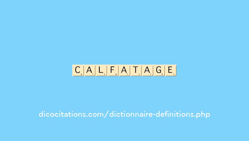 calfatage calfatage