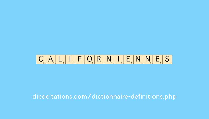 californiennes californiennes
