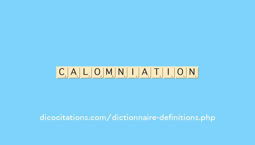 calomniation