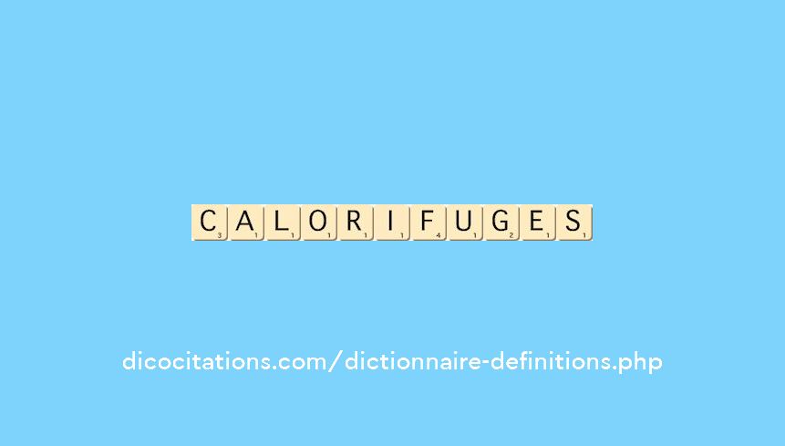 calorifuges calorifuges