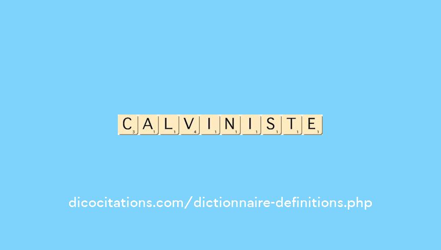 calviniste calviniste