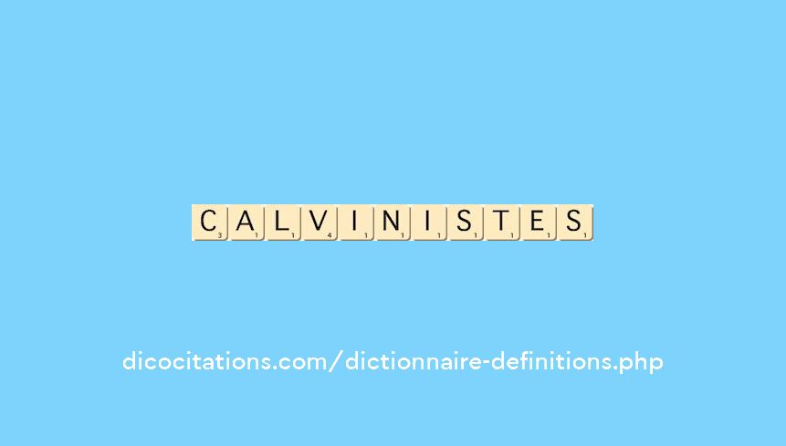 calvinistes calvinistes