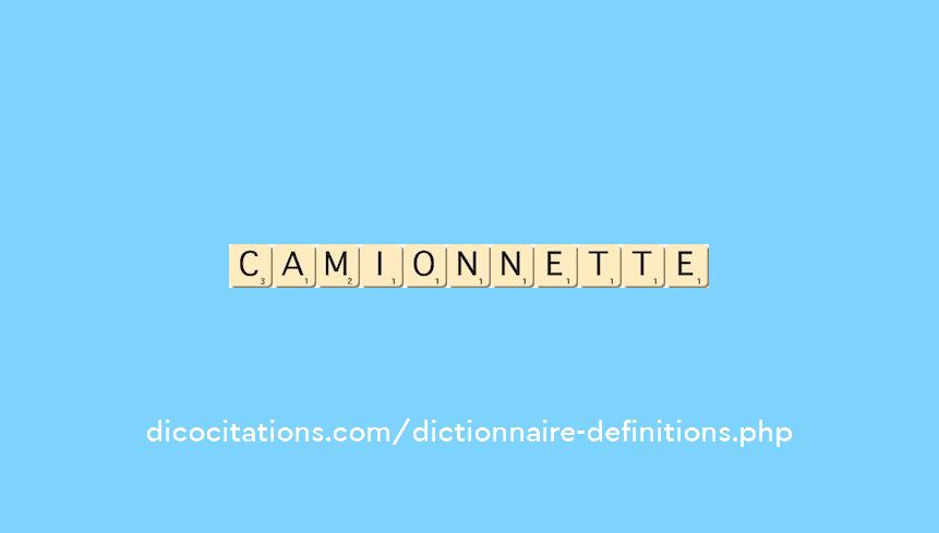 camionnette camionnette