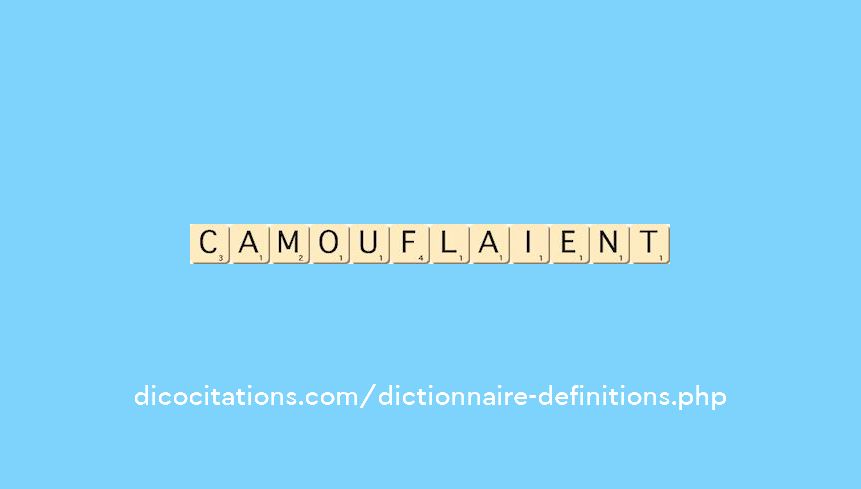 camouflaient camouflaient