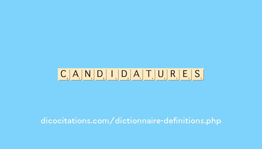 candidatures candidatures