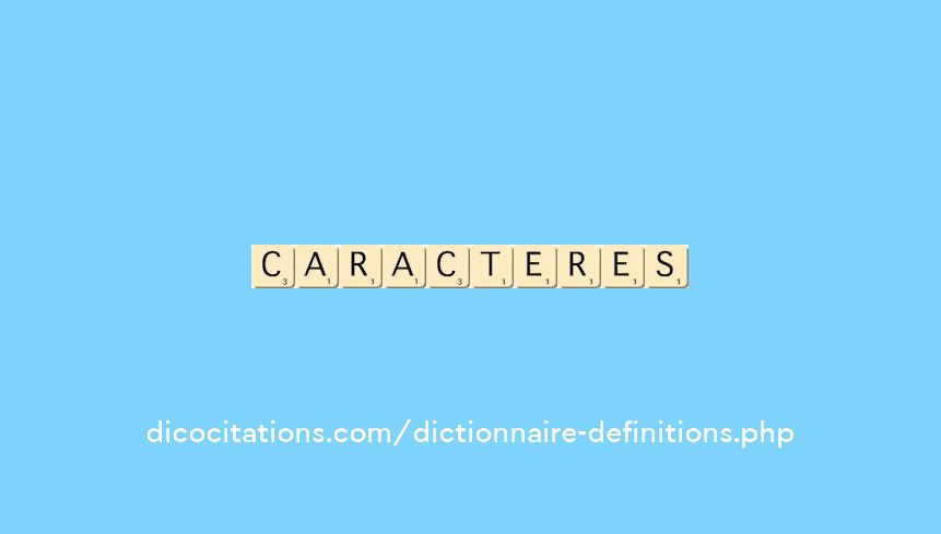 caracteres caracteres