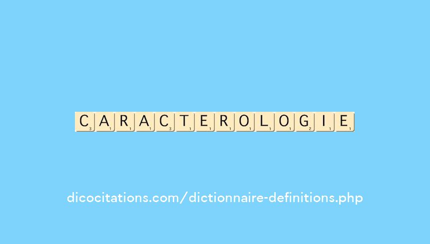 caracterologie caracterologie