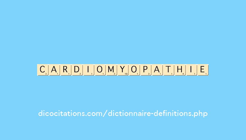 cardiomyopathie cardiomyopathie