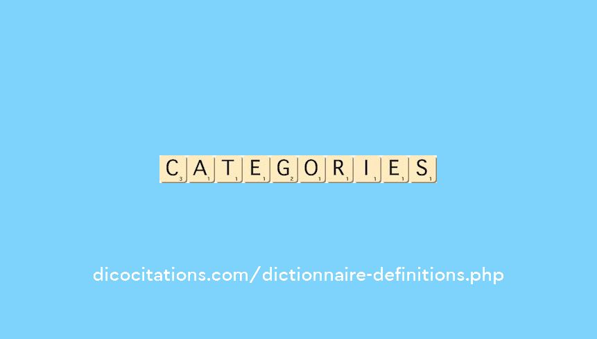 categories categories