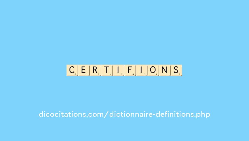 certifions certifions