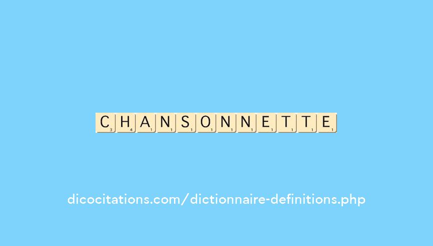 chansonnette chansonnette