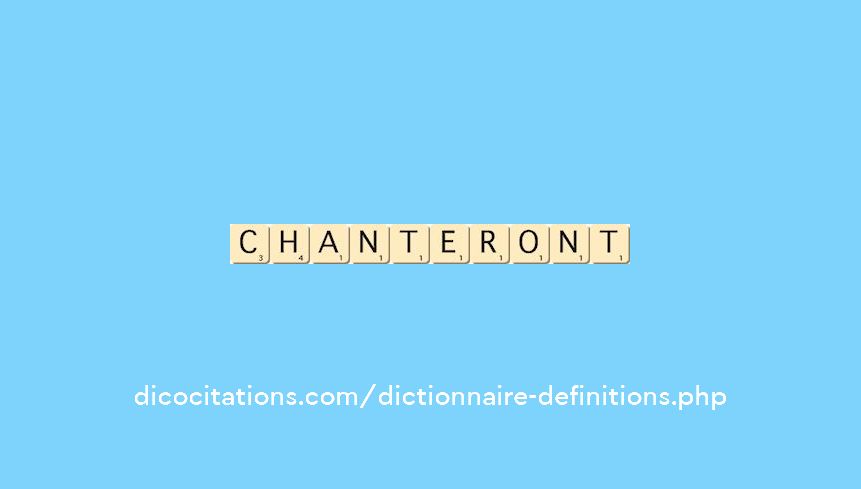 chanteront chanteront