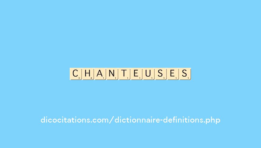 chanteuses chanteuses