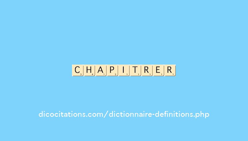 chapitrer