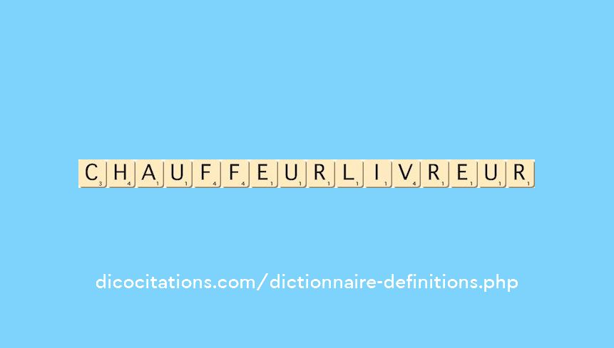 chauffeur-livreur chauffeur-livreur