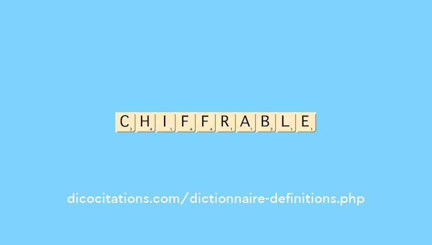 chiffrable