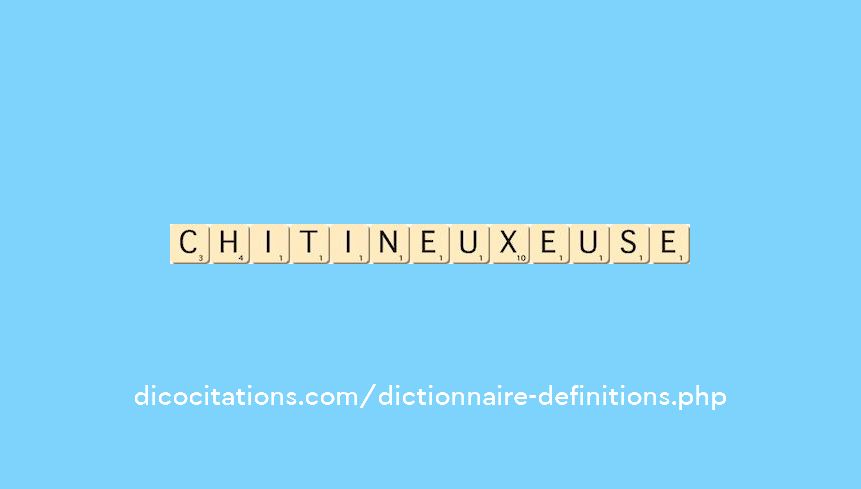 chitineux--euse