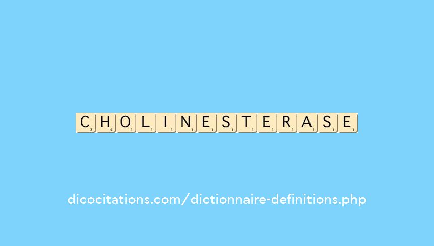 cholinesterase cholinesterase