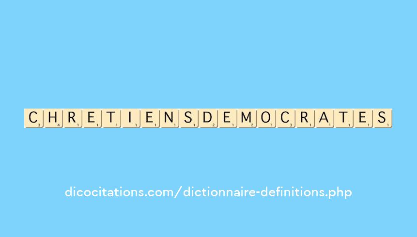 chretiens-democrates chretiens-democrates