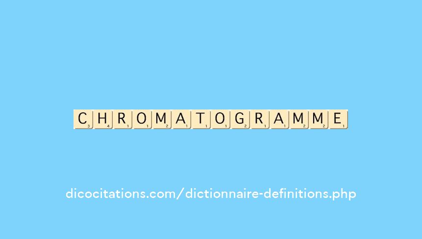chromatogramme chromatogramme