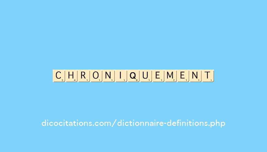 chroniquement chroniquement