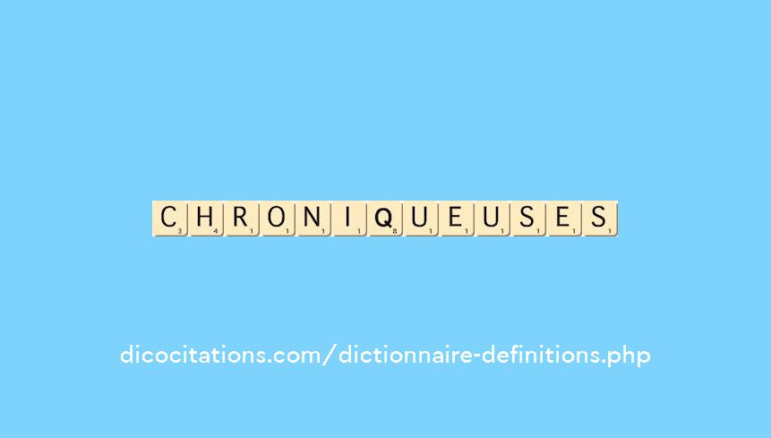 chroniqueuses chroniqueuses