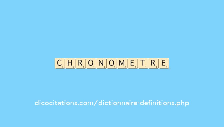 chronometre chronometre