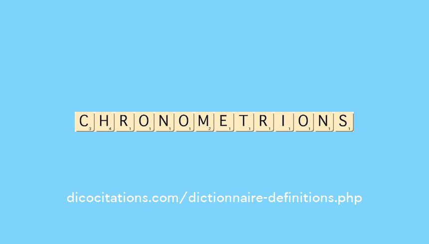 chronometrions chronometrions