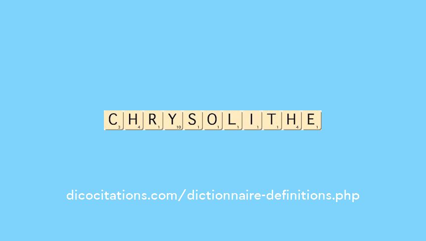 chrysolithe chrysolithe