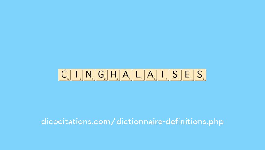cinghalaises cinghalaises