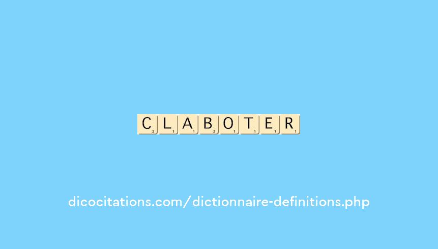 claboter claboter
