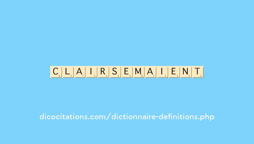clairsemaient clairsemaient