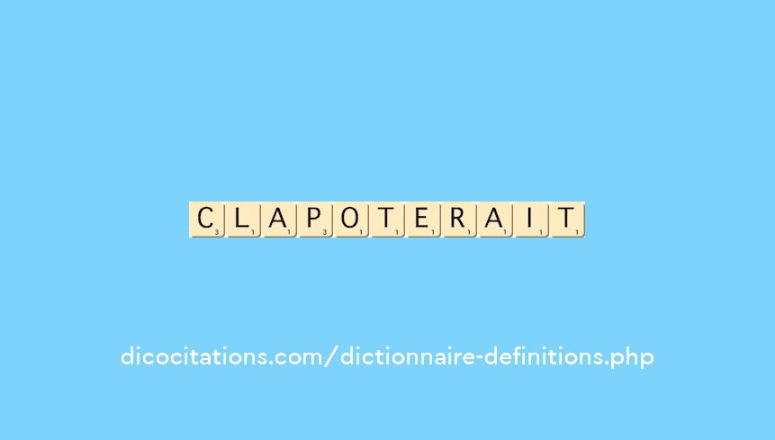 clapoterait clapoterait