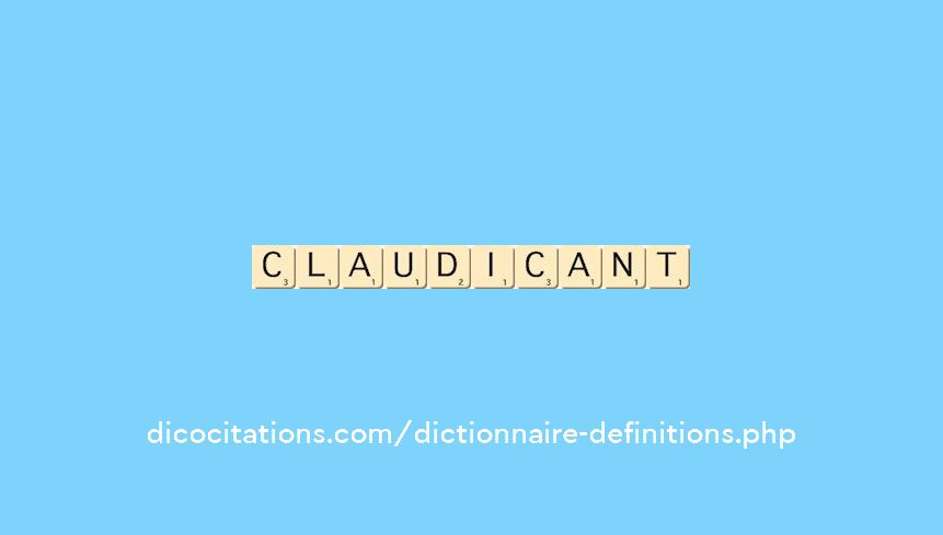 claudicant claudicant