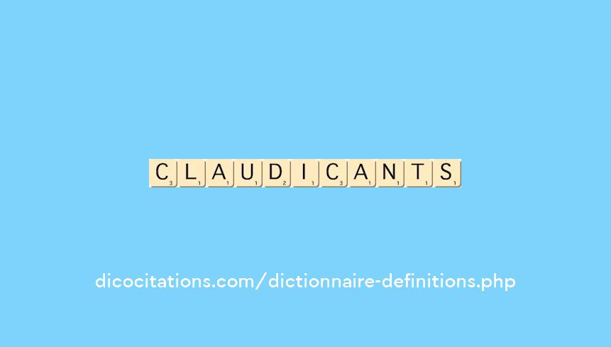 claudicants claudicants