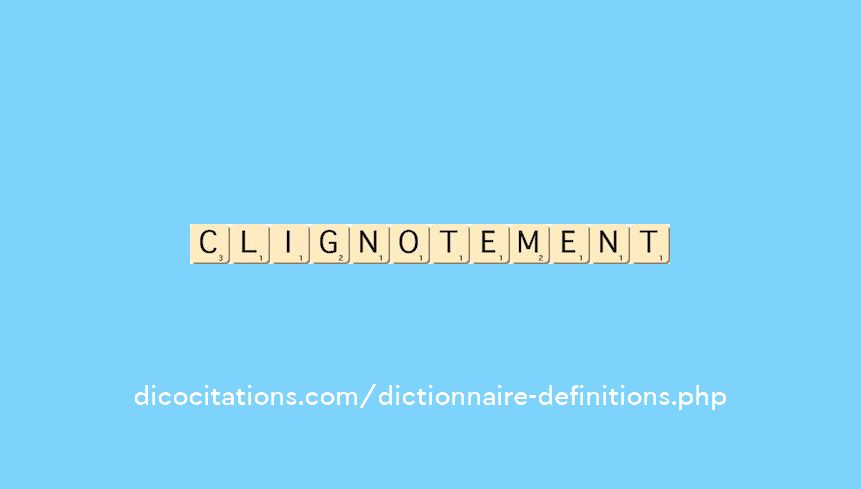 clignotement clignotement