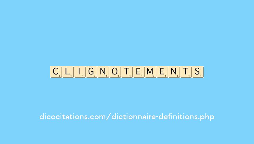 clignotements clignotements