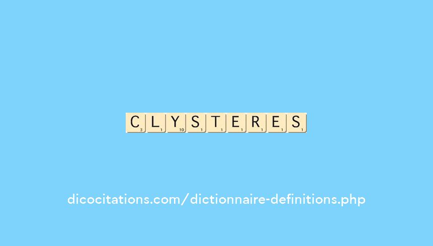 clysteres clysteres