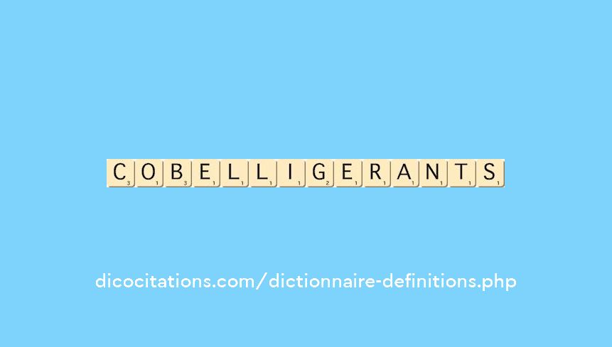cobelligerants cobelligerants