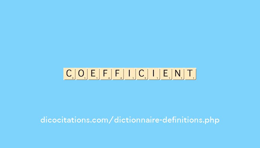 coefficient coefficient