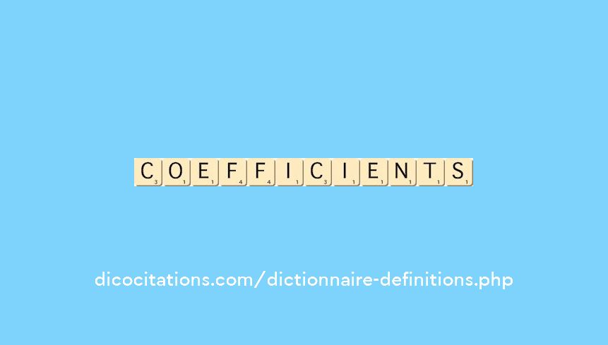coefficients coefficients