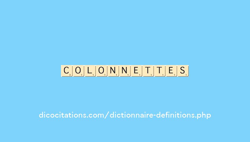 colonnettes colonnettes